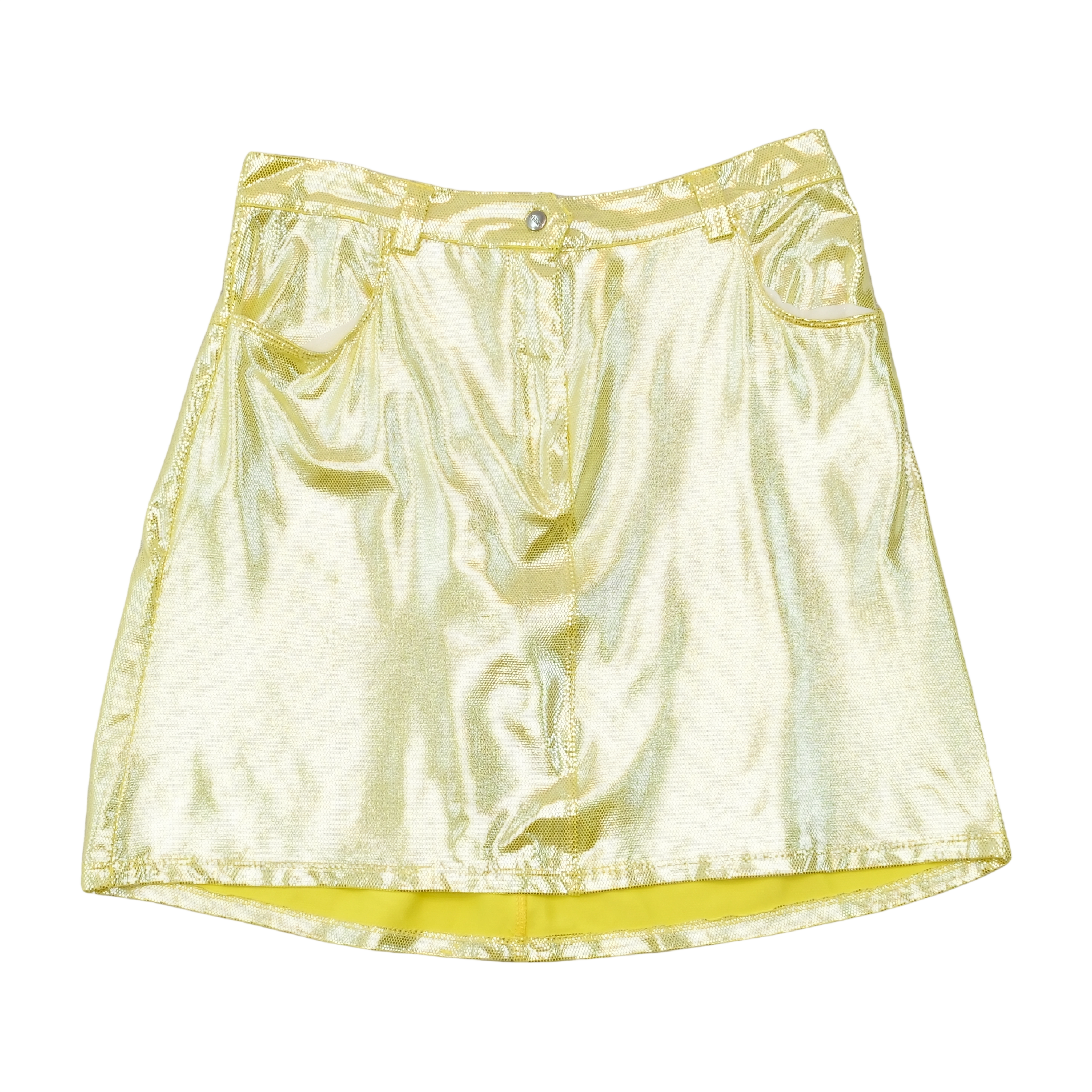 Byblos Italia Metallic Gold Mini Skirt