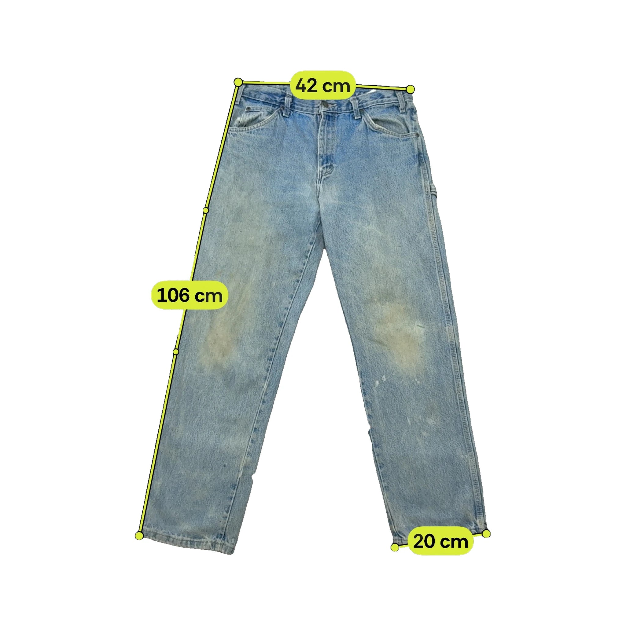 Dickies Vintage Light Wash Cotton Distressed Carpenter Jeans