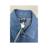 Blue Jeans Basic Distressed Wash Button-Up Short Sleeve Shirt