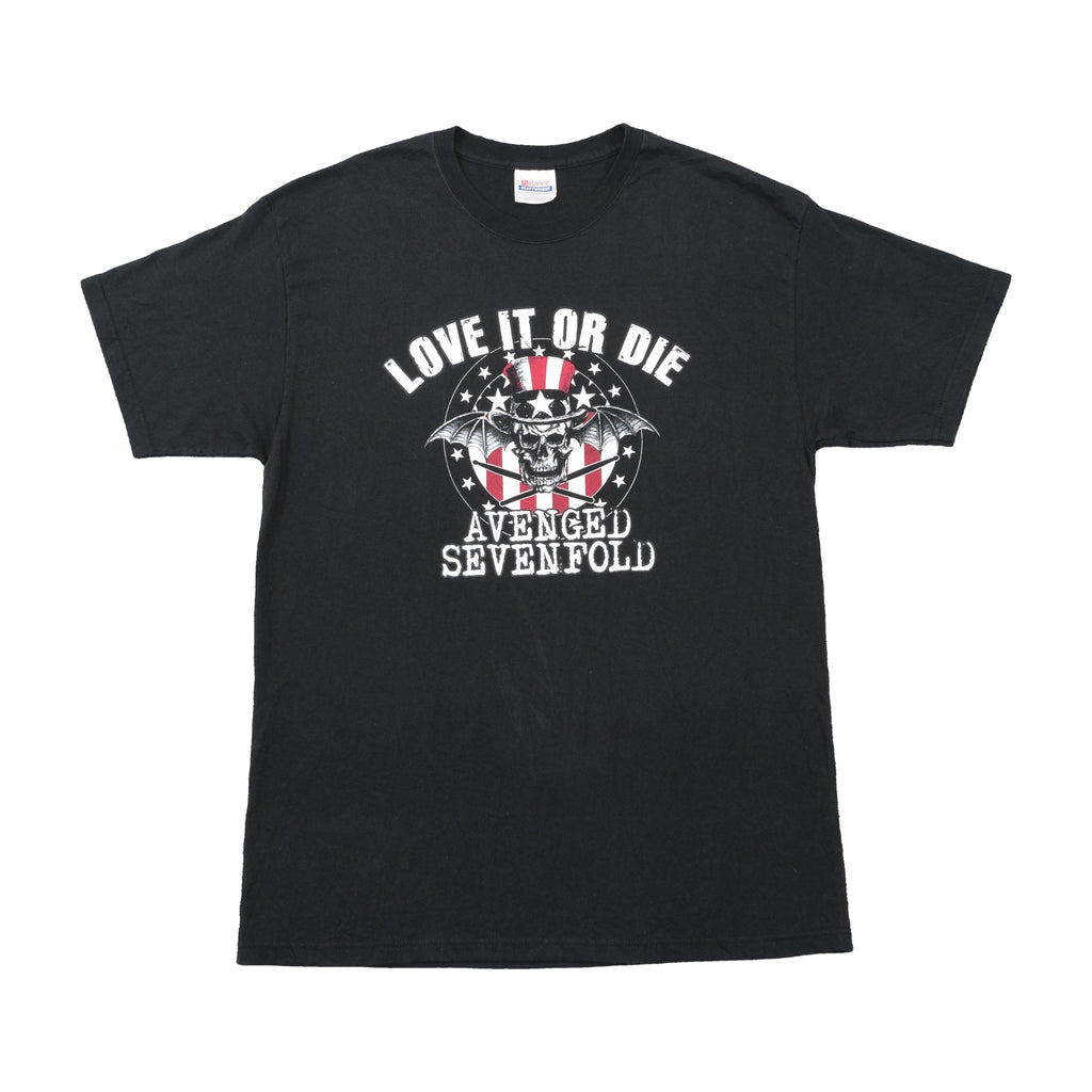 T-shirt de Banda Avenged Sevenfold Love It Or Die com estampado gráfico