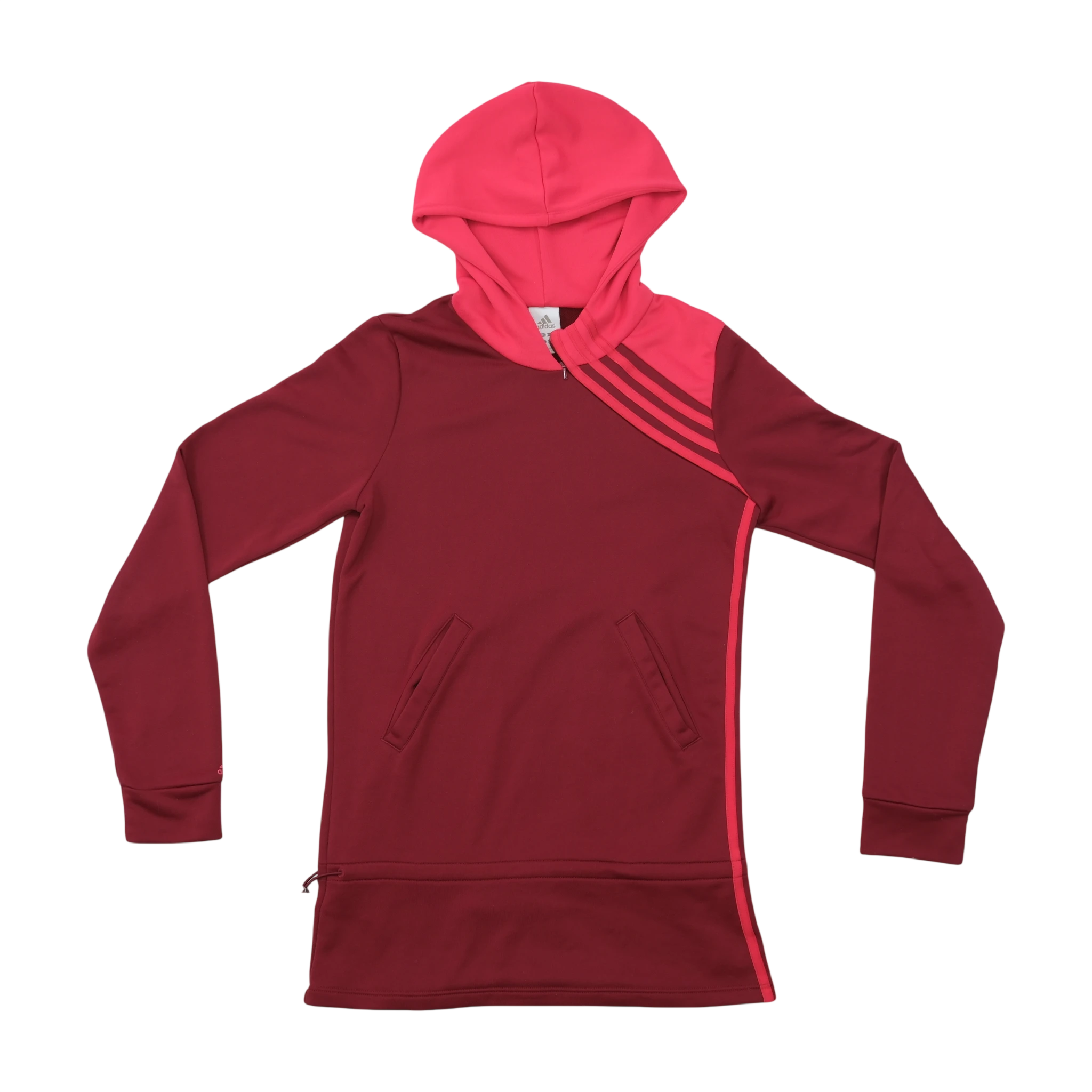 Sweatshirt com capuz Comprida Adidas Climalite Bicolor com Três riscas