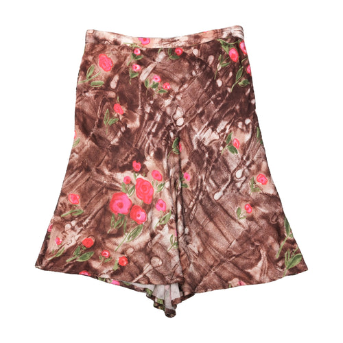 Blumarine Floral Print Rayon Skirt