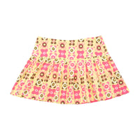 Blind Date Retro Floral Pleated Mini Skirt