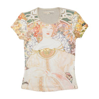 T-shirt Miss Sixty Luxury com estampado Art Nouveau e Lantejoulas
