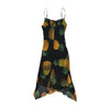 Lange Pineapple Print Handkerchief Hem Dress