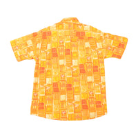 Angelo Litrico Vintage Geometric Print Cotton Button Up Shirt