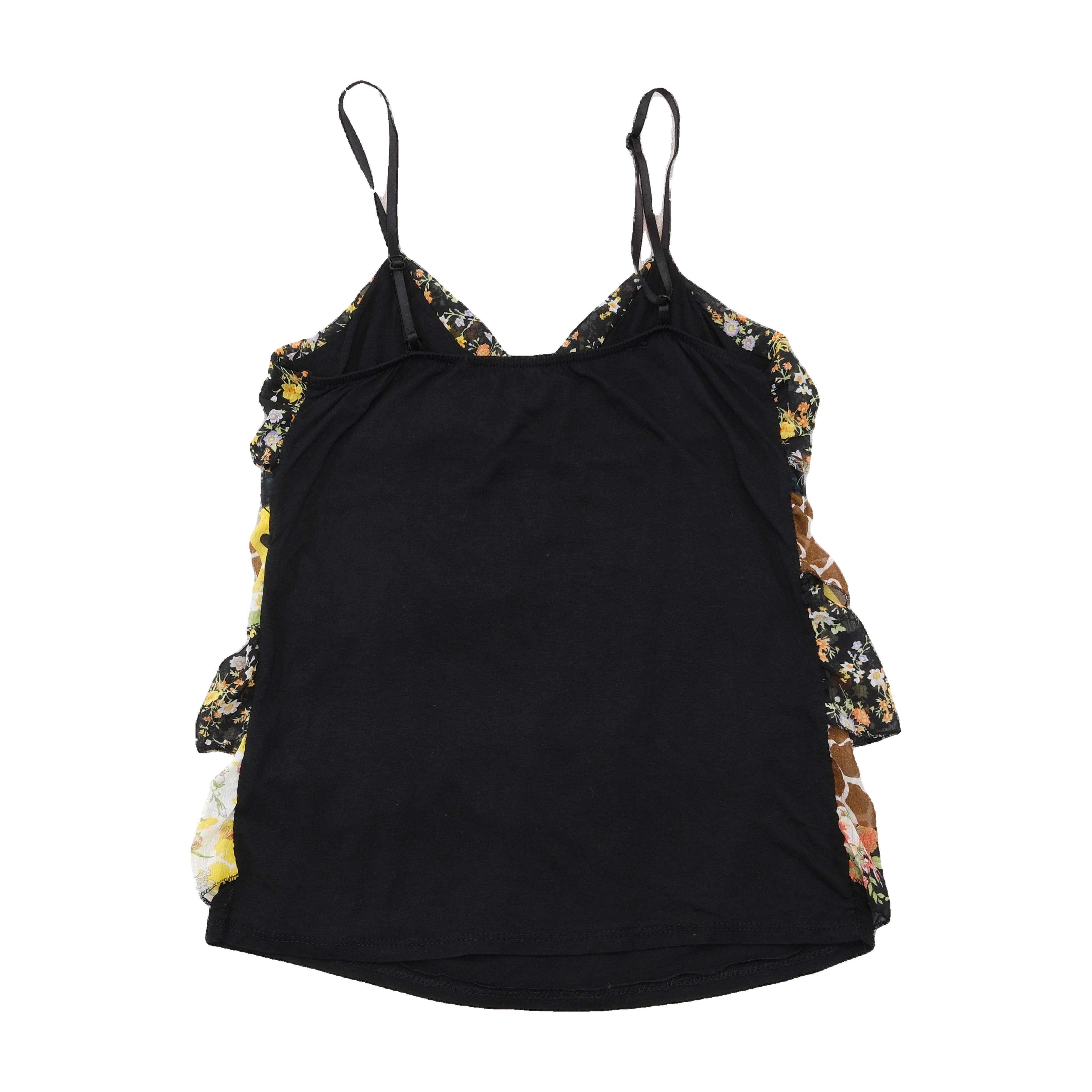 Italian Patchwork Floral Tiered Tank Top