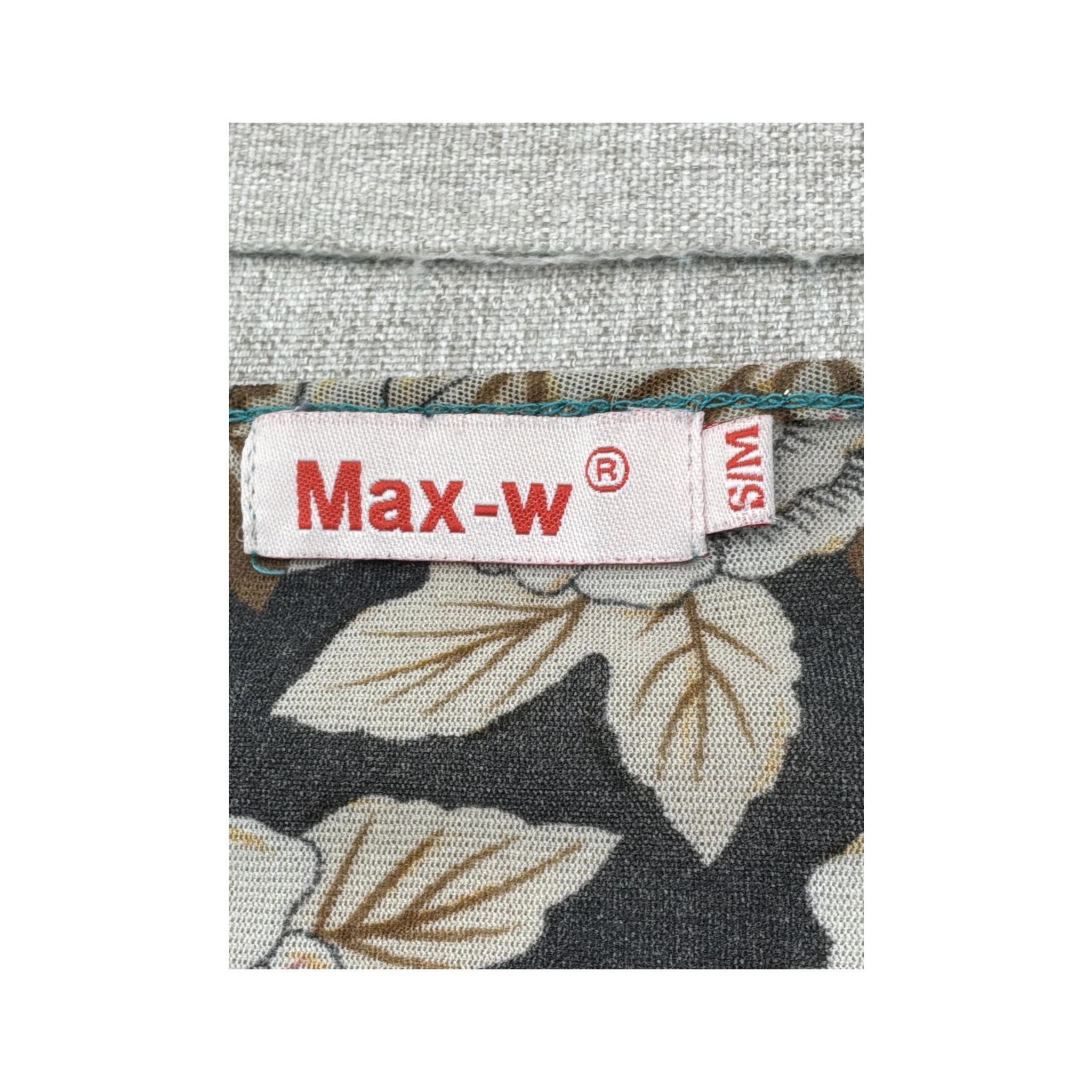 Max-w Floral Stripe Crochet Trim Bell Sleeve Blouse (repriced)