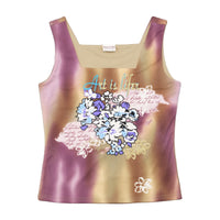 Top de alças Biaggini com decote Quadrado e estampado floral