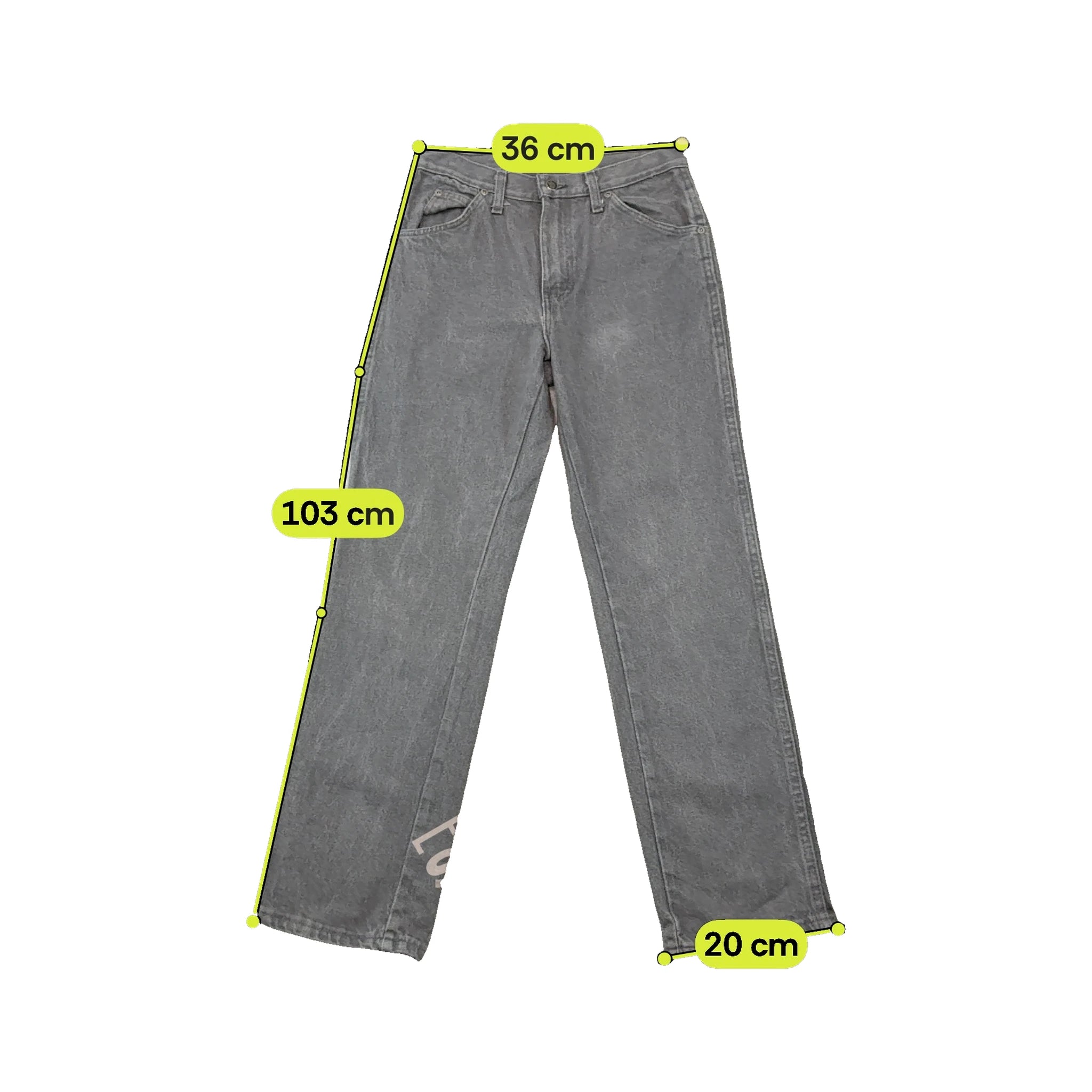 Dickies Vintage Faded Gray Cotton Straight Leg Jeans