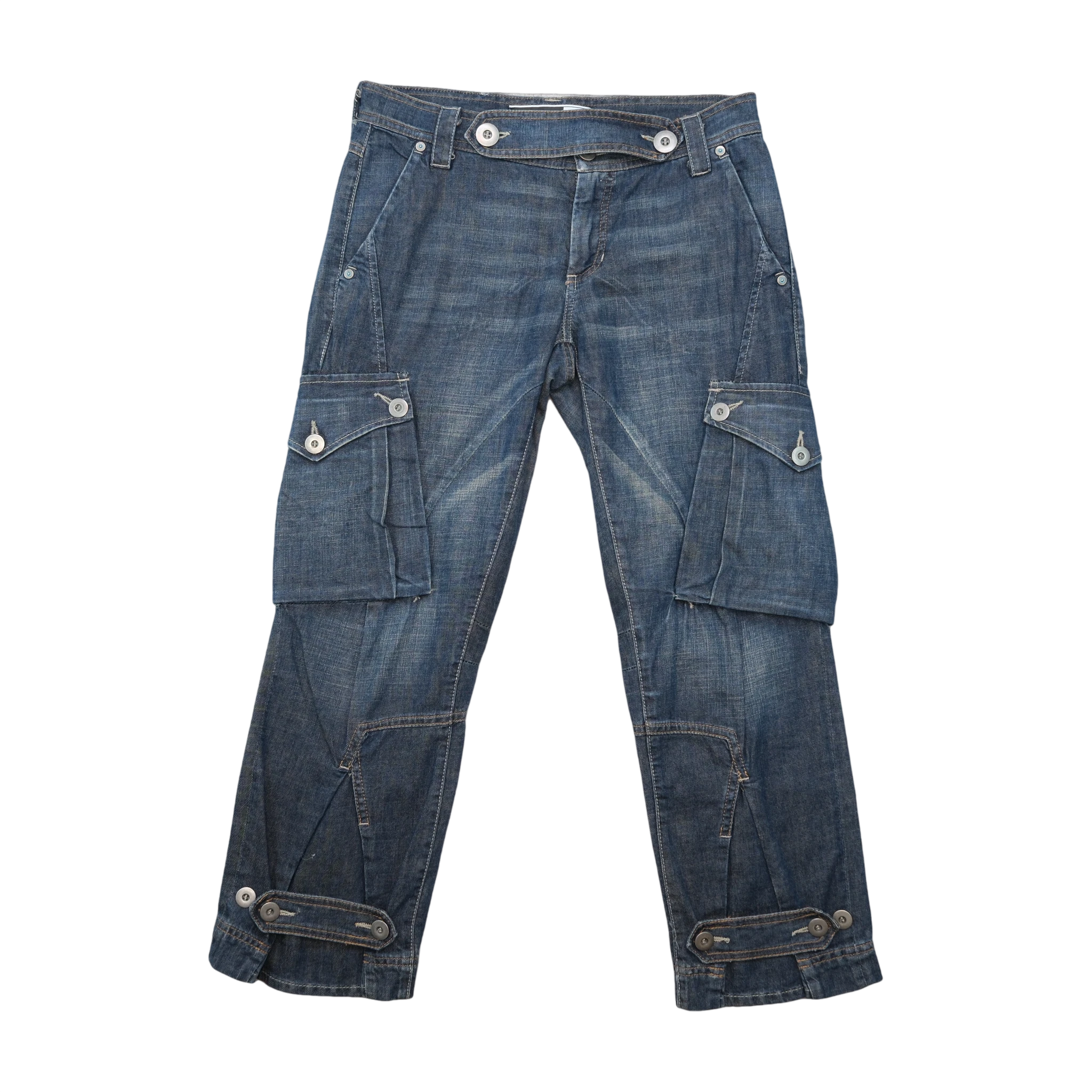 Sportmax Code Cropped Cargo Cotton Jeans