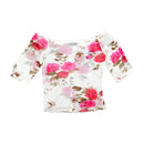 Liu Jo Sheer Floral Off-Shoulder Button-Front Top