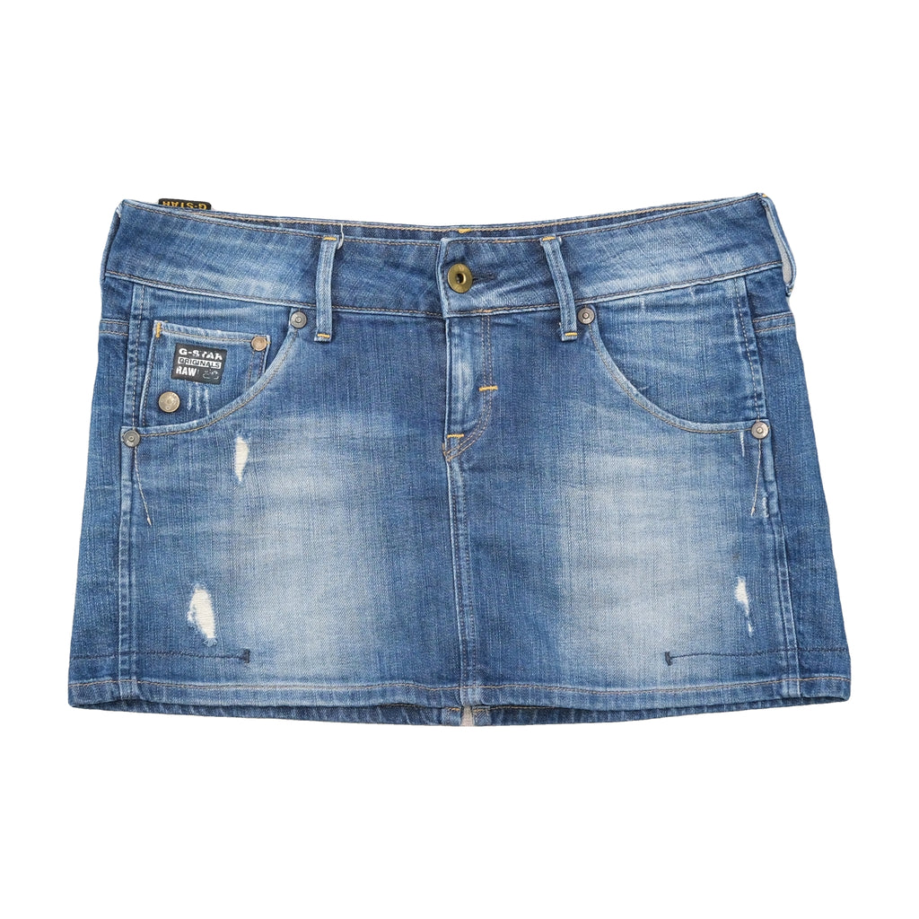 G-Star Raw 3301 Distressed Denim Mini Skirt