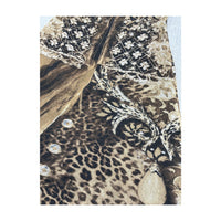 Multi-Patterned Brown Dress