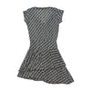 Blasting Black & White Geometric Print Fit-and-Flare Mini Dress