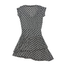 Blasting Black & White Geometric Print Fit-and-Flare Mini Dress