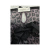 OshO Leopard Print Sheer Mesh Babydoll Slip Dress