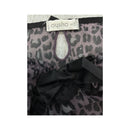 OshO Leopard Print Sheer Mesh Babydoll Slip Dress