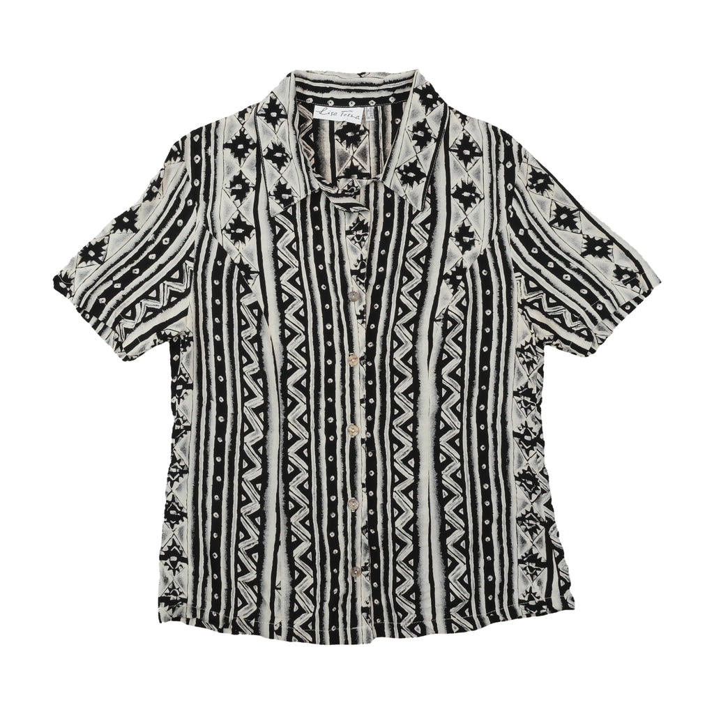 Lisa Tossa Monochrome Pattern Button Up Shirt