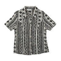 Lisa Tossa Monochrome Pattern Button Up Shirt