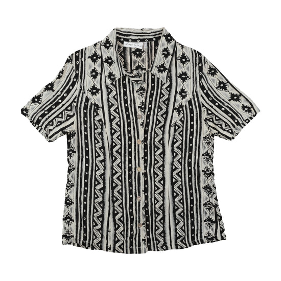 Lisa Tossa Monochrome Pattern Button Up Shirt
