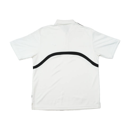 Nike Vintage White Contrast Panel Zip Polo Shirt
