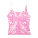 Pink Tie Dye Fitted Tank Top