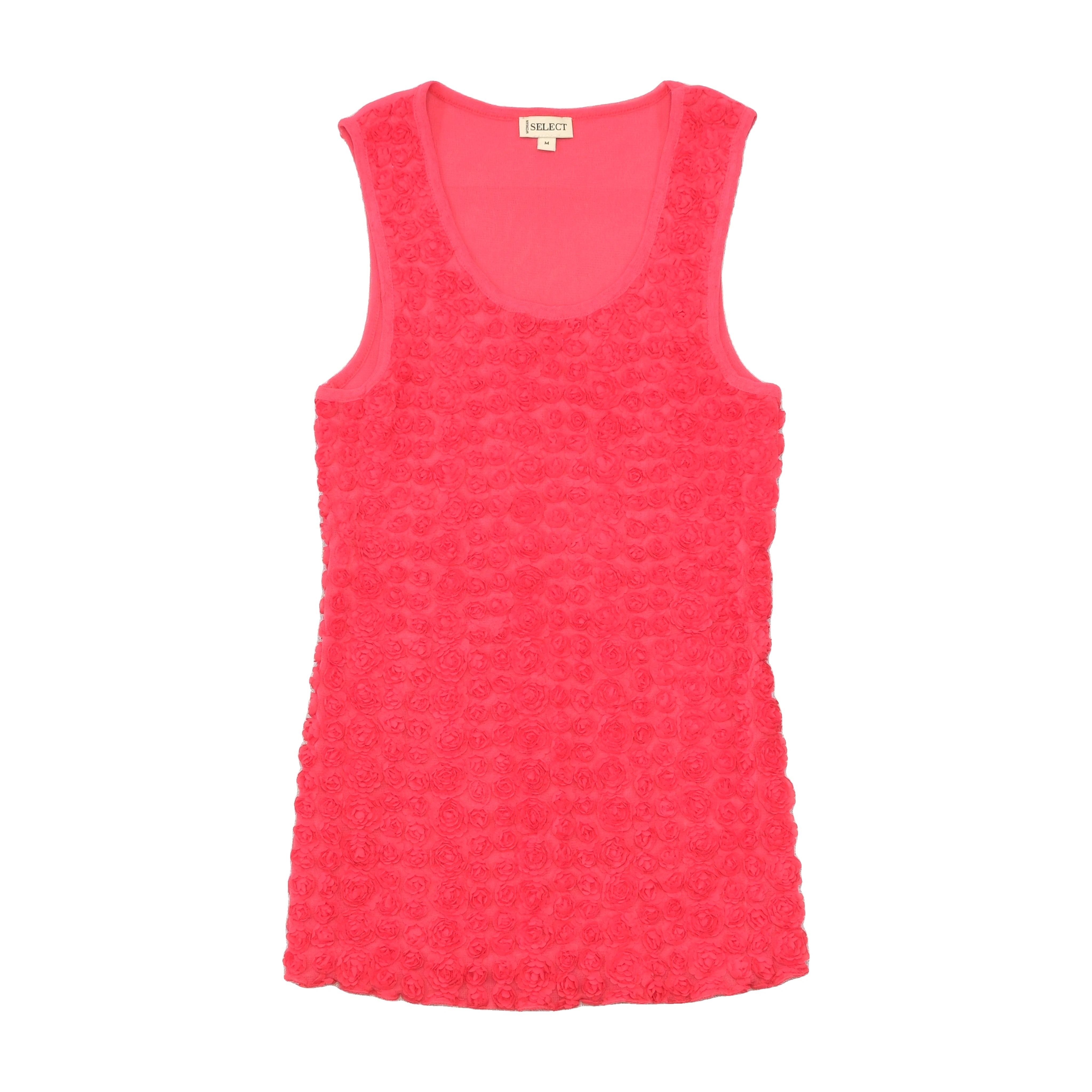 Select Womann Rosette Mesh Tank Top