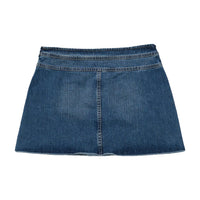 United Colors of Benetton Pleated Cotton Denim Mini Skirt