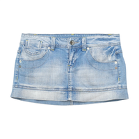 Benetton Jeans Y2K Light Wash Cotton Denim Mini Skirt (Repriced)