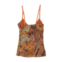 Vintage Paisley Print V-Neck Camisole Blouse