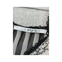 Aniye By Black and White Mixed Print Lace Trim Slip Dress