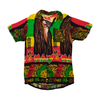 Vintage Bob Marley Reggae Allover Print Short Sleeve Shirt