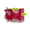 Saia Cruzada vintage rosa Tie-Dye com Franjas