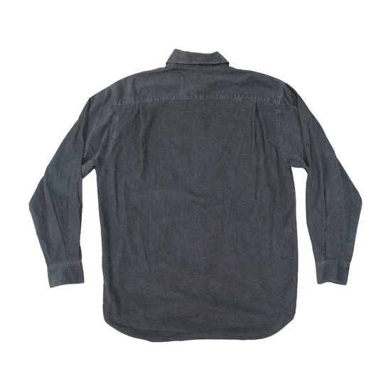 Kolby Gray Cotton Corduroy Button Up Shirt