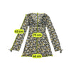 Made in Italy Floral Mesh Wrap Style Dress