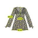 Made in Italy Floral Mesh Wrap Style Dress