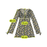 Made in Italy Floral Mesh Wrap Style Dress