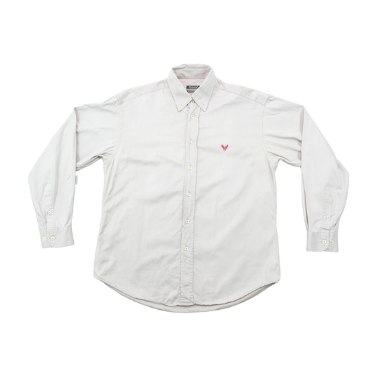 Avirex Light Gray Cotton Button-Down Shirt