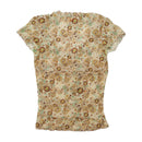 Elin Style Floral Mesh Tie Front Blouse