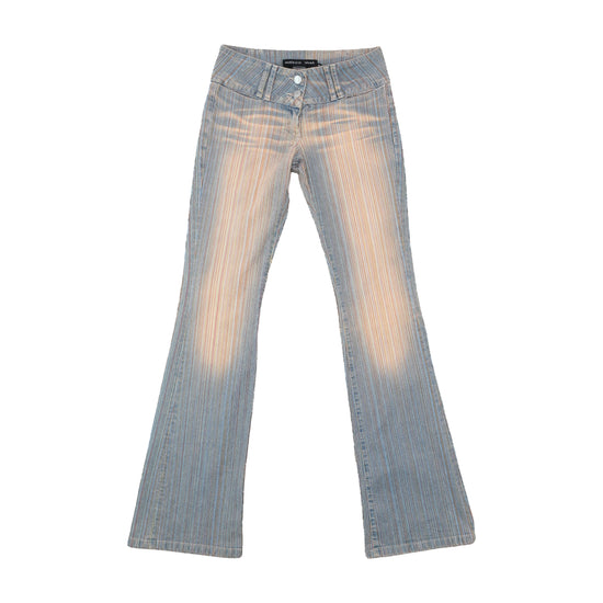 Americo Tavar Striped Flared Jeans