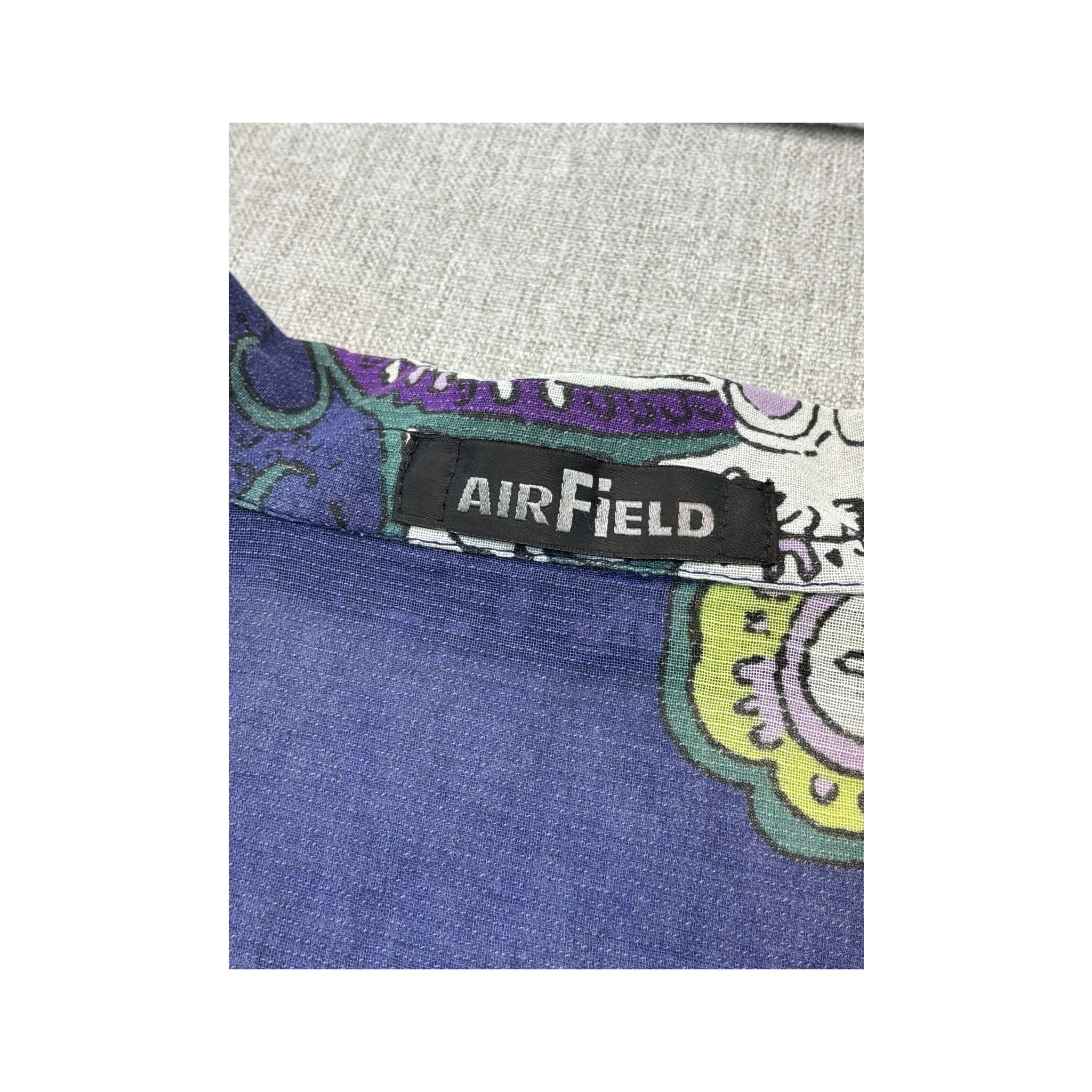 Airfield Paisley Print Cotton Blend Blouse