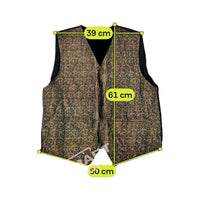 Vintage Floral Brocade Vest Style Jacket