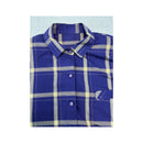 Blue Plaid Short Sleeve Button-Up Shirt
