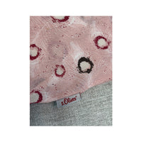 s.Oliver Sheer Pink Ring Print Tie Neck Blouse