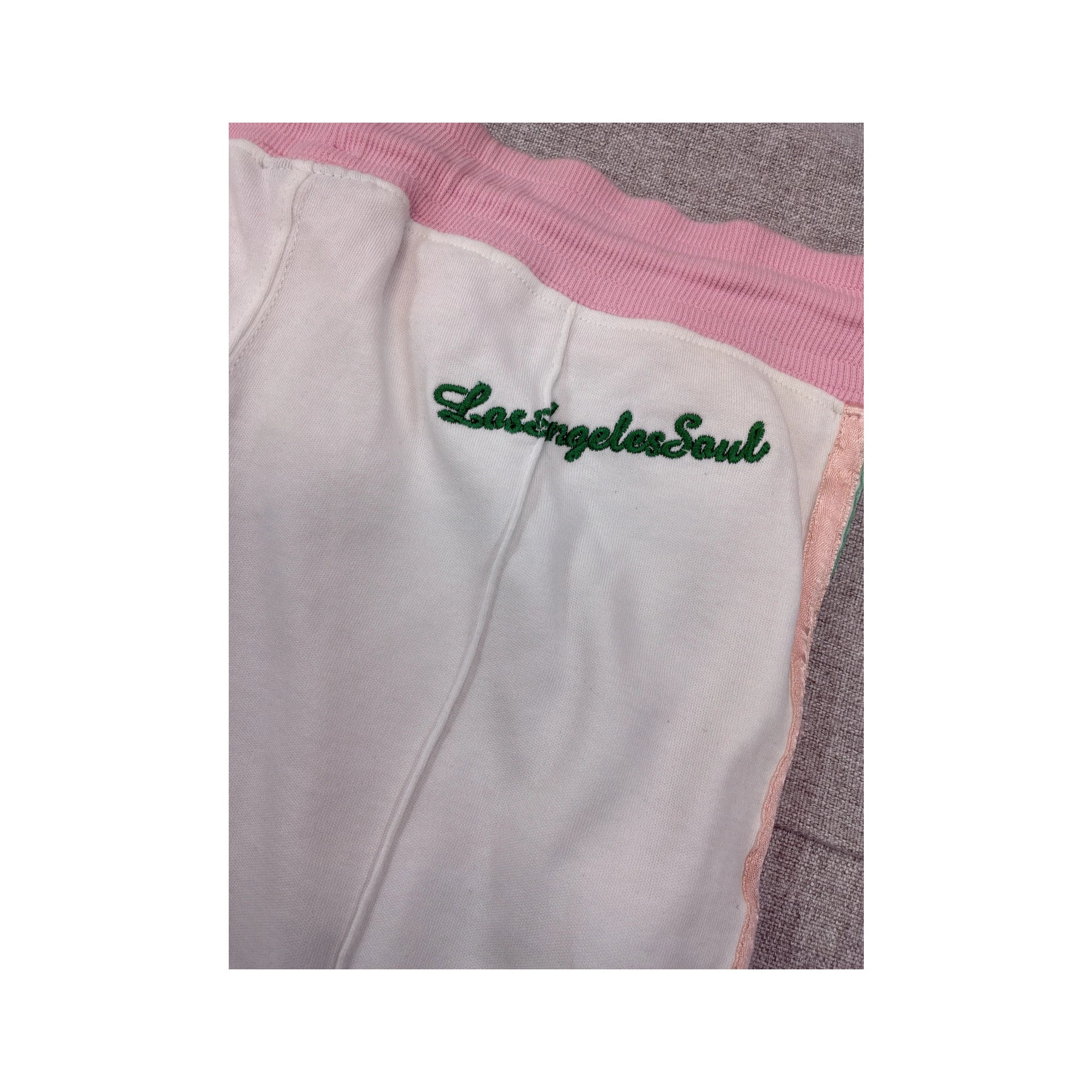 Cotton Pastel Side-Stripe Zip Hem Track Pants