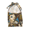 Top de alças Halter Franzido com estampado Paisley floral