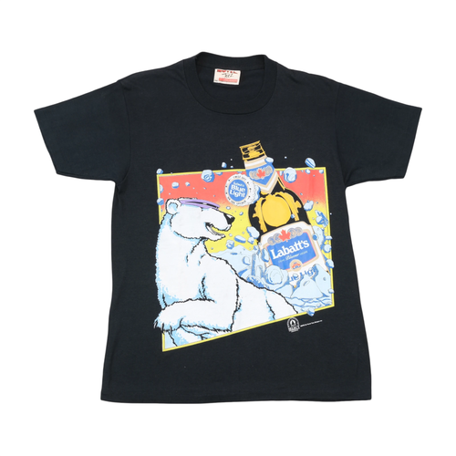T-shirt Novel Teez vintage Labatt’s Blue Light com estampado de Urso Polar