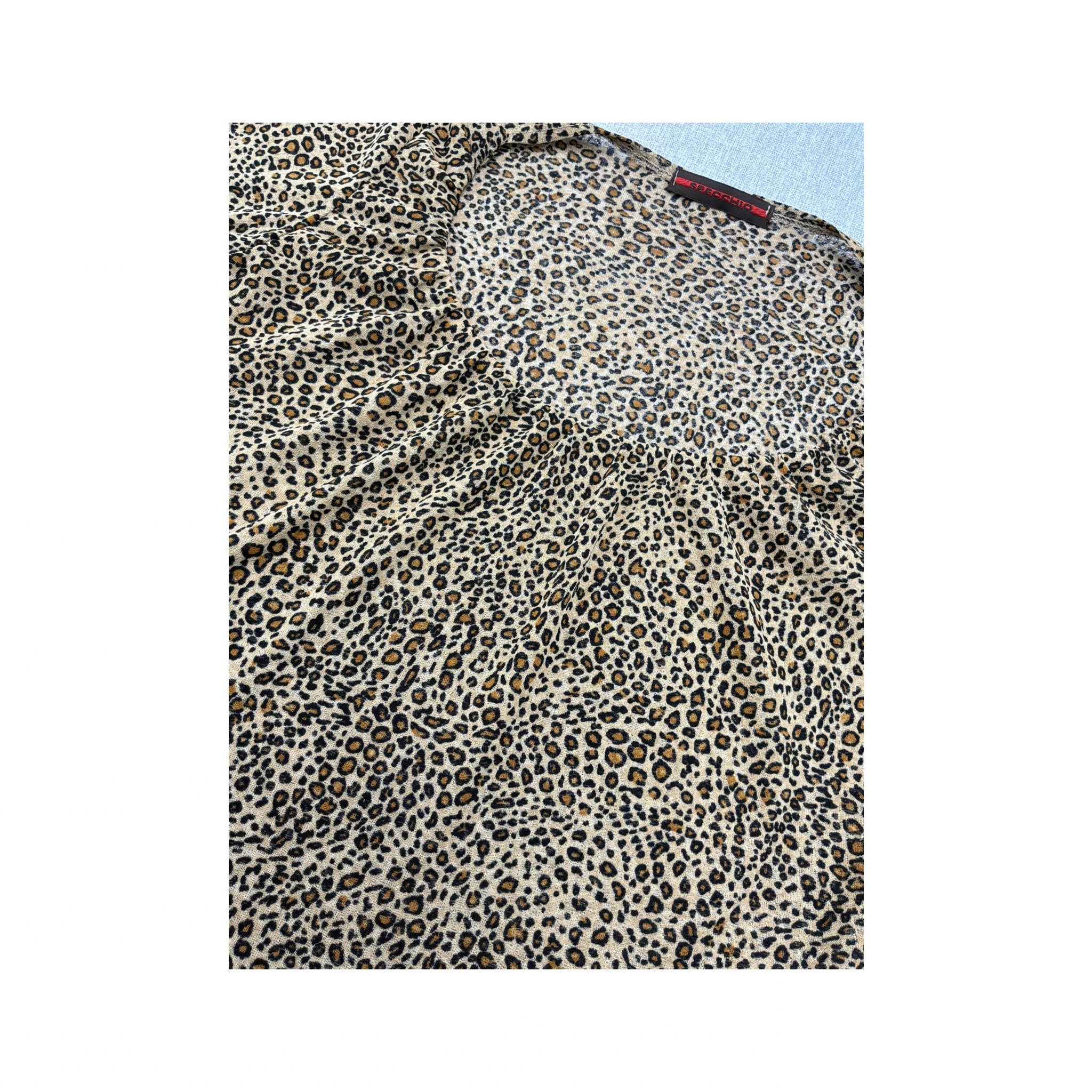 Chevignon Leopard Print Bell Sleeve Blouse (repriced)