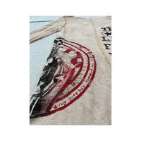 Sheer Distressed Graphic Long Sleeve T-shirt